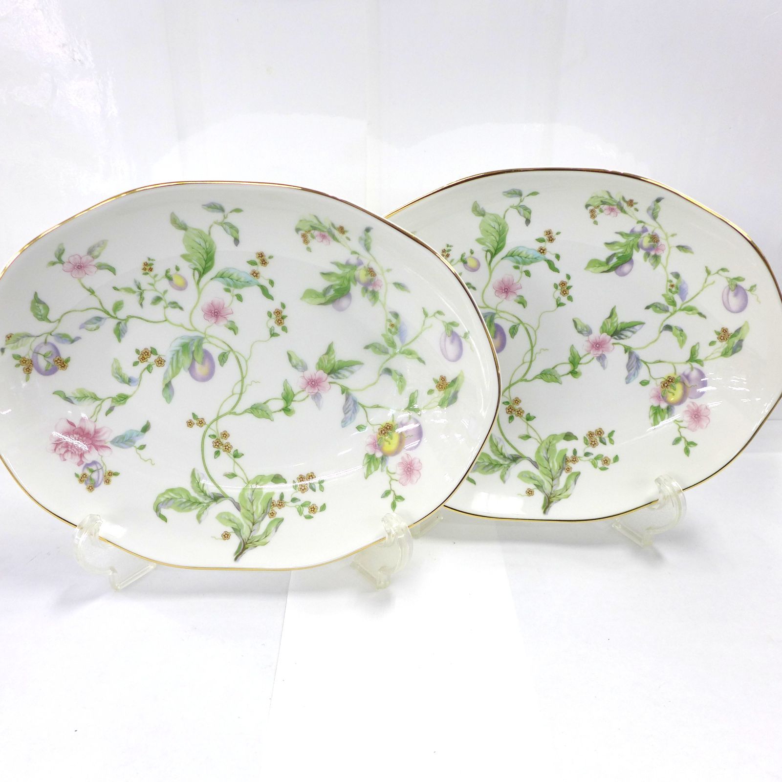 WEDGWOOD ウェッジウッド スウィートプラム オーバルディッシュ ペア 