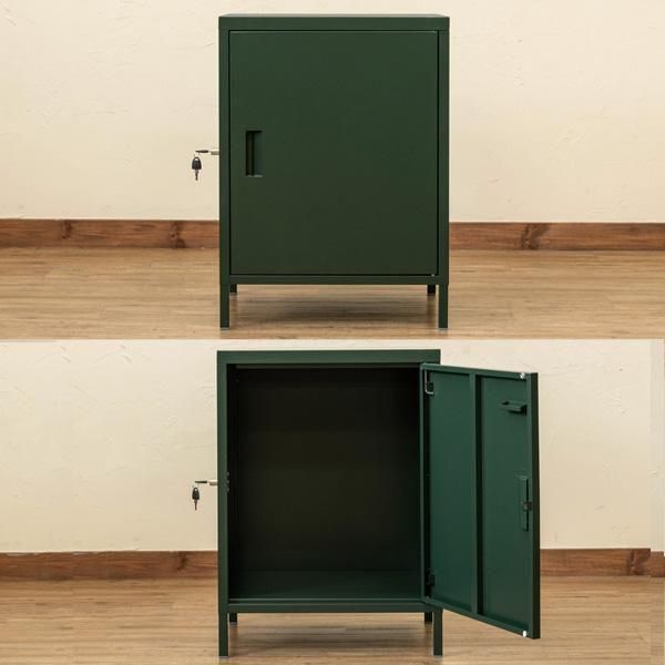 プッシュ錠付き ８０L 宅配ボックス ブラック 大容量1ドア グリーン 緑 高さ68ｃｍ スチール製 おしゃれ