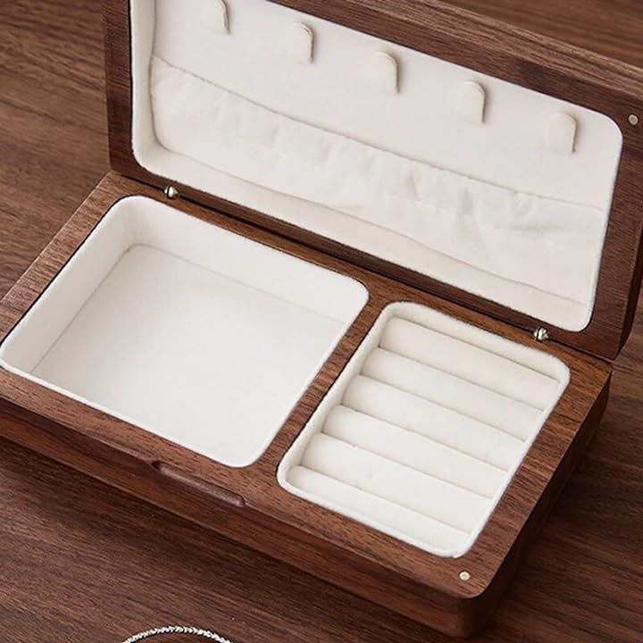 NOELAMOUR ジュエリーボックス アクセサリーケース 木製 北欧 持ち運び