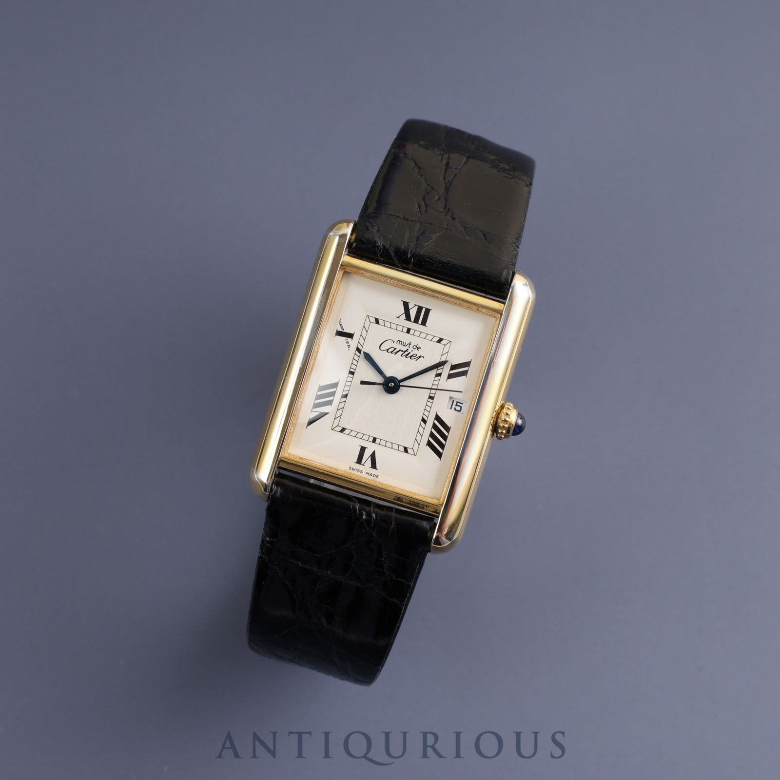 美品！Cartier マストタンク ダイヤモンド 文字盤赤 TANK（Cartier） カルティエ タンク LM レッド RED 手巻き 希少