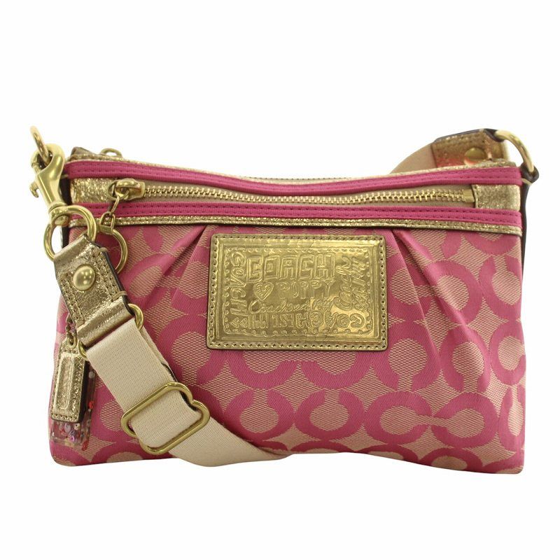 週末限定値下げ！COACH ポピー　ゴールド 　ショルダー ハンドバッグ2way 楽天市場】【中古】【バッグ】COACH コーチ ポピー ハンドバッグ