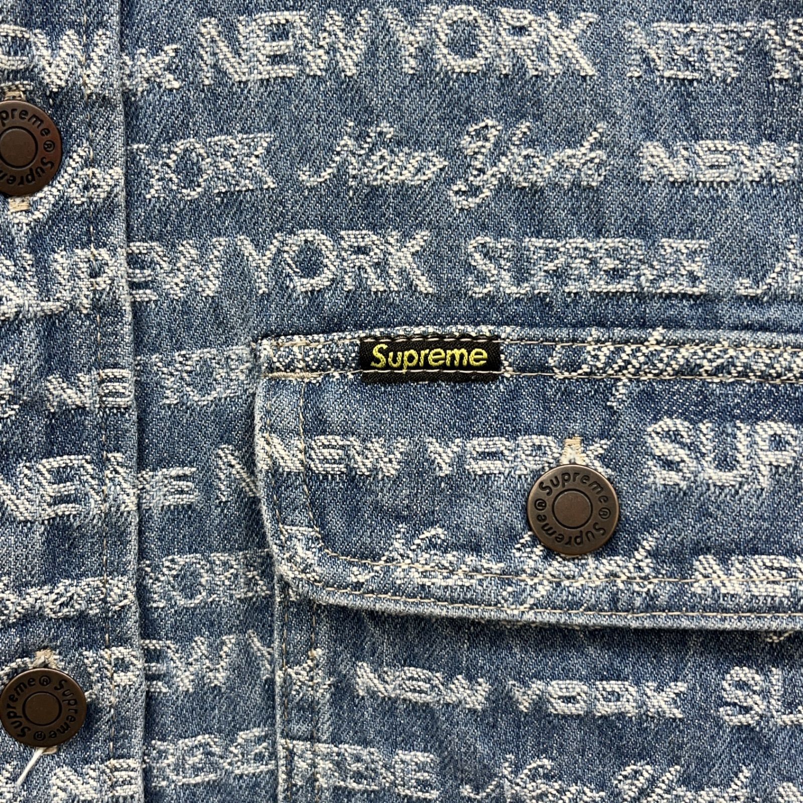 SUPREME/ｼｭﾌﾟﾘｰﾑ/M/Monogram Logo Denime Jacket/総柄ﾛｺﾞﾓﾉｸﾞﾗﾑ