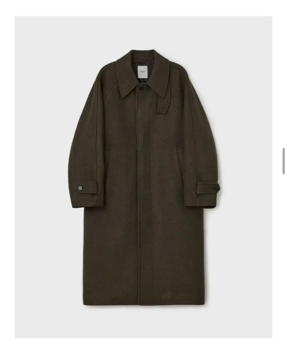 ベルリエ マキシ メルトン ウール バルマカーン コート ブラウン M