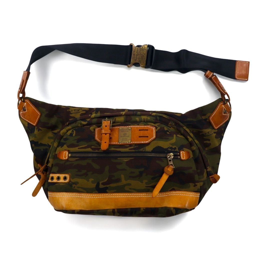 MSPC MASTERPIECE ボディーバッグ Surpass ウエストバッグ カモフラ CORDURA ナイロン レザー 牛革 12163