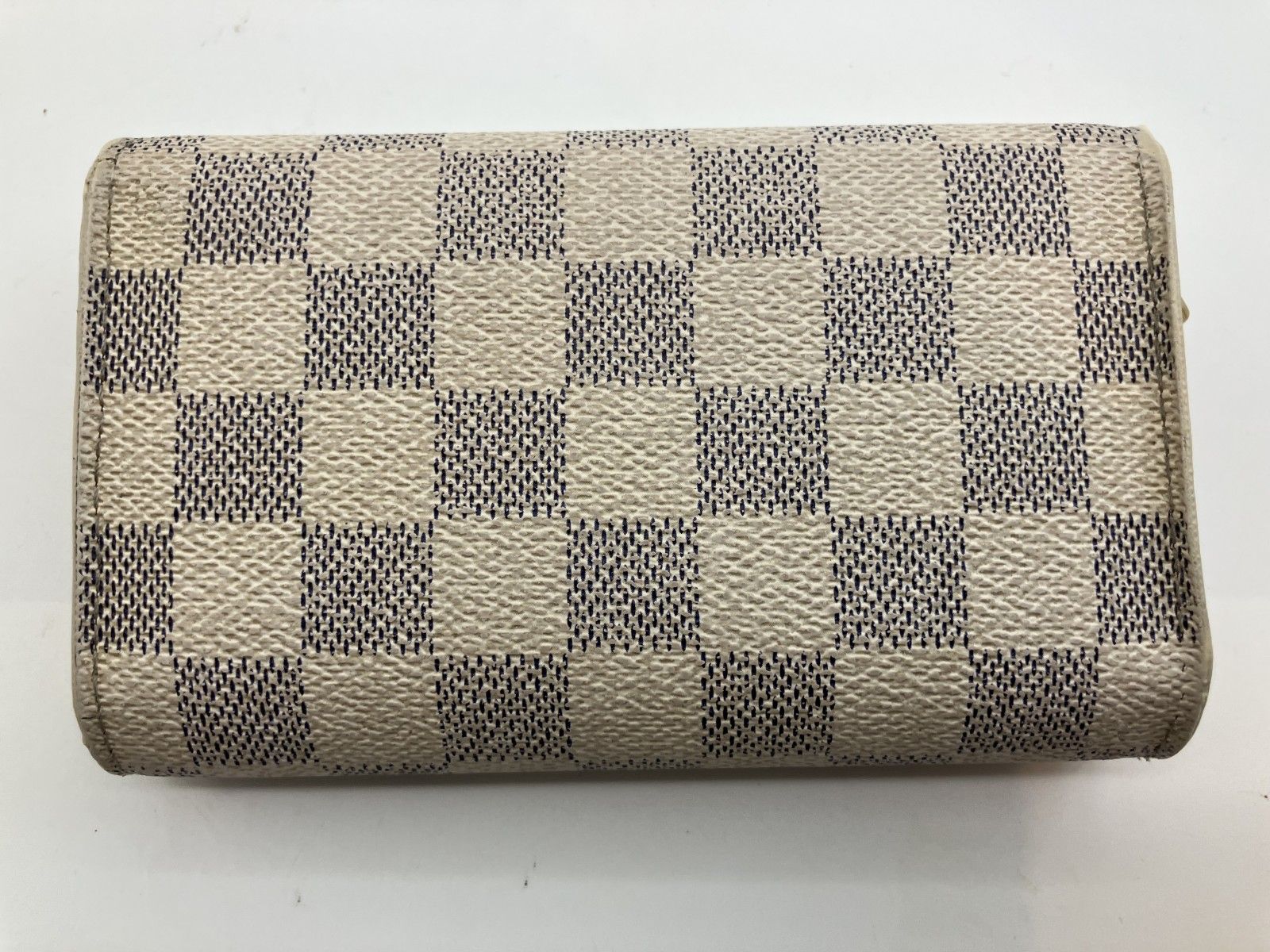 ルイヴィトン ダミエアズール 白 2つ折り財布コンパクト 14×9cm
