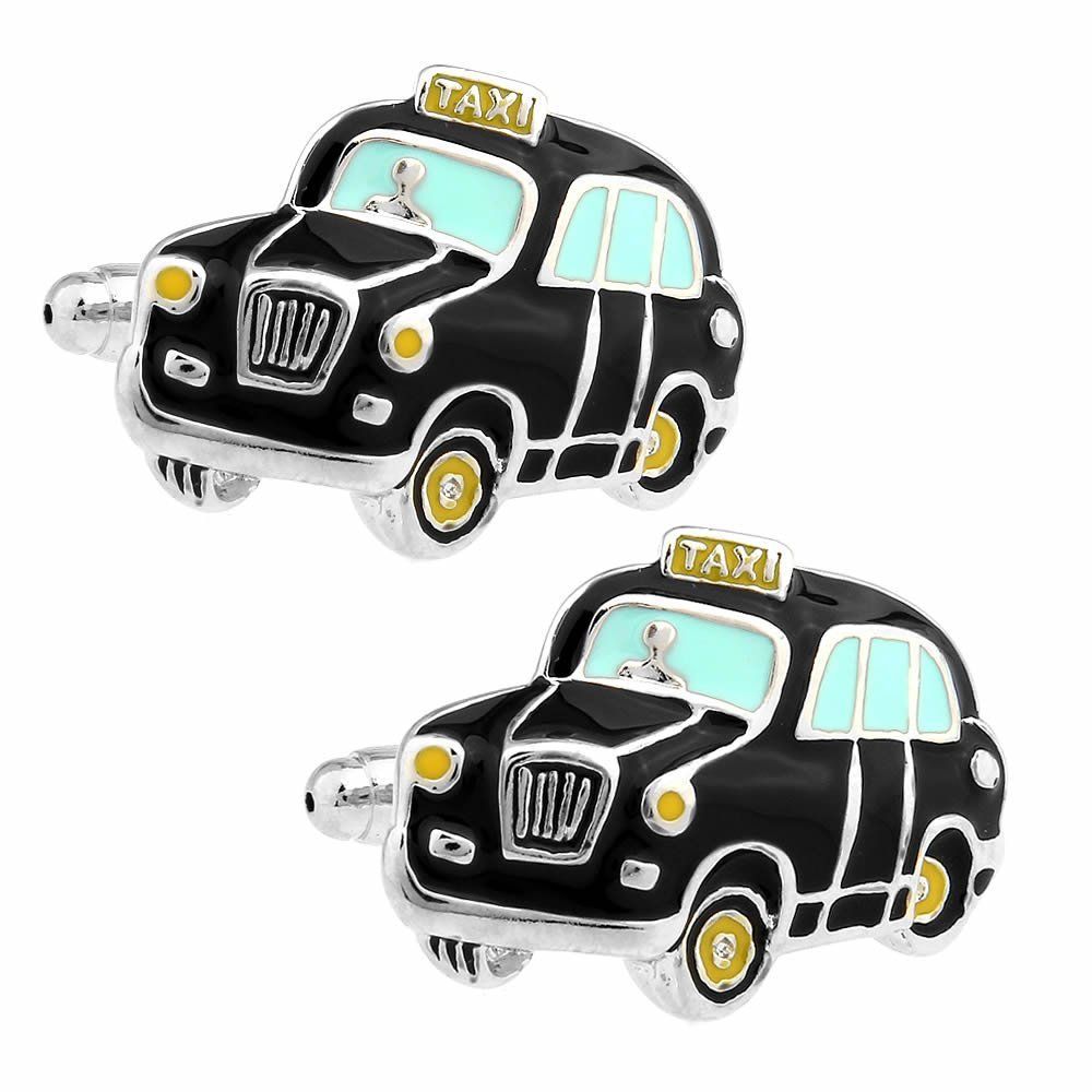 新品 ブラック キャブ タクシー カフス カフスボタン カフリンクス n00787