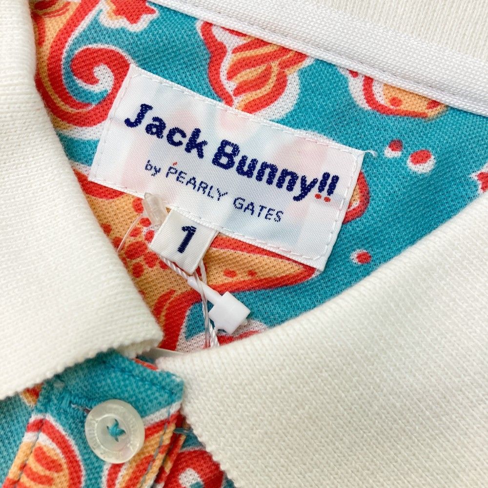 サイズ：1 JACK BUNNY ジャックバニー  半袖 ワンピース 総柄 ブルー系 [240101463376] ゴルフウェア レディース ストスト サイズ：1 JACK BUNNY ジャックバニー 半袖 ワンピース 総柄