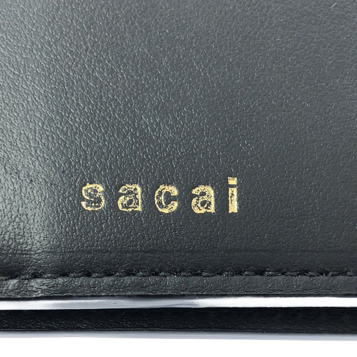 美品】 sacai / サカイ | メタルジップチャーム 二つ折 レザー