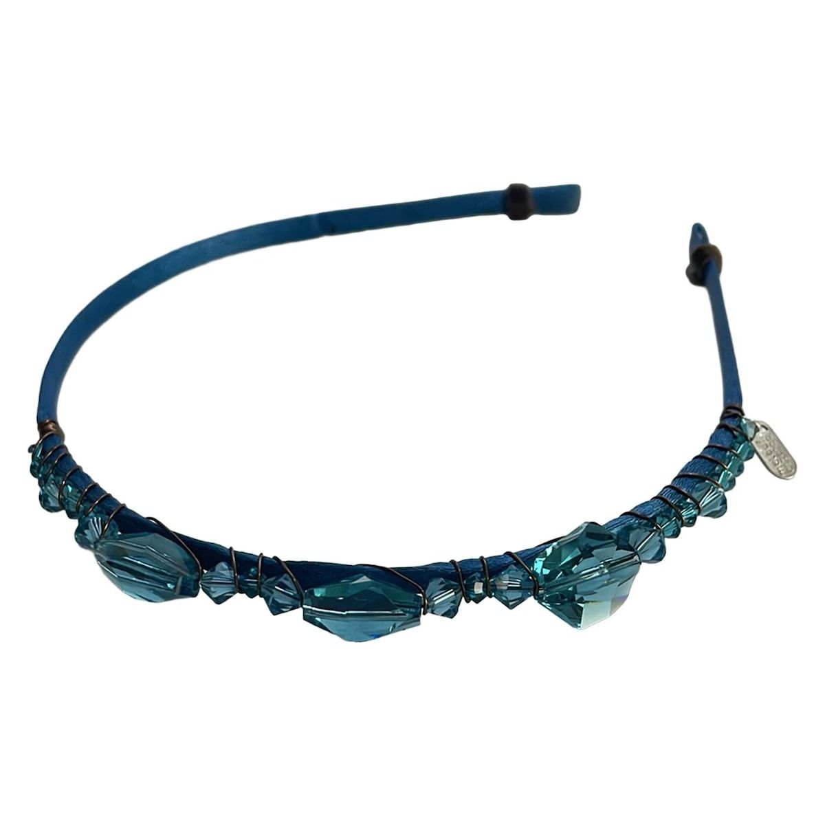 美品 コレットマルーフ ワイヤー カチューシャ ブルー グリーン colette malouf(コレットマルーフ) カチューシャ美品 - ブルー
