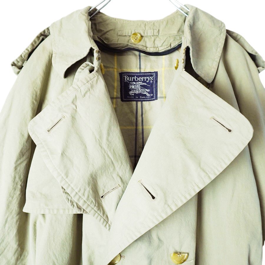 Burberry 70s〜80s トレンチコート ベージュ ラグラン 70s80s英国製バーバリーBurberrysトレンチコートロングコート