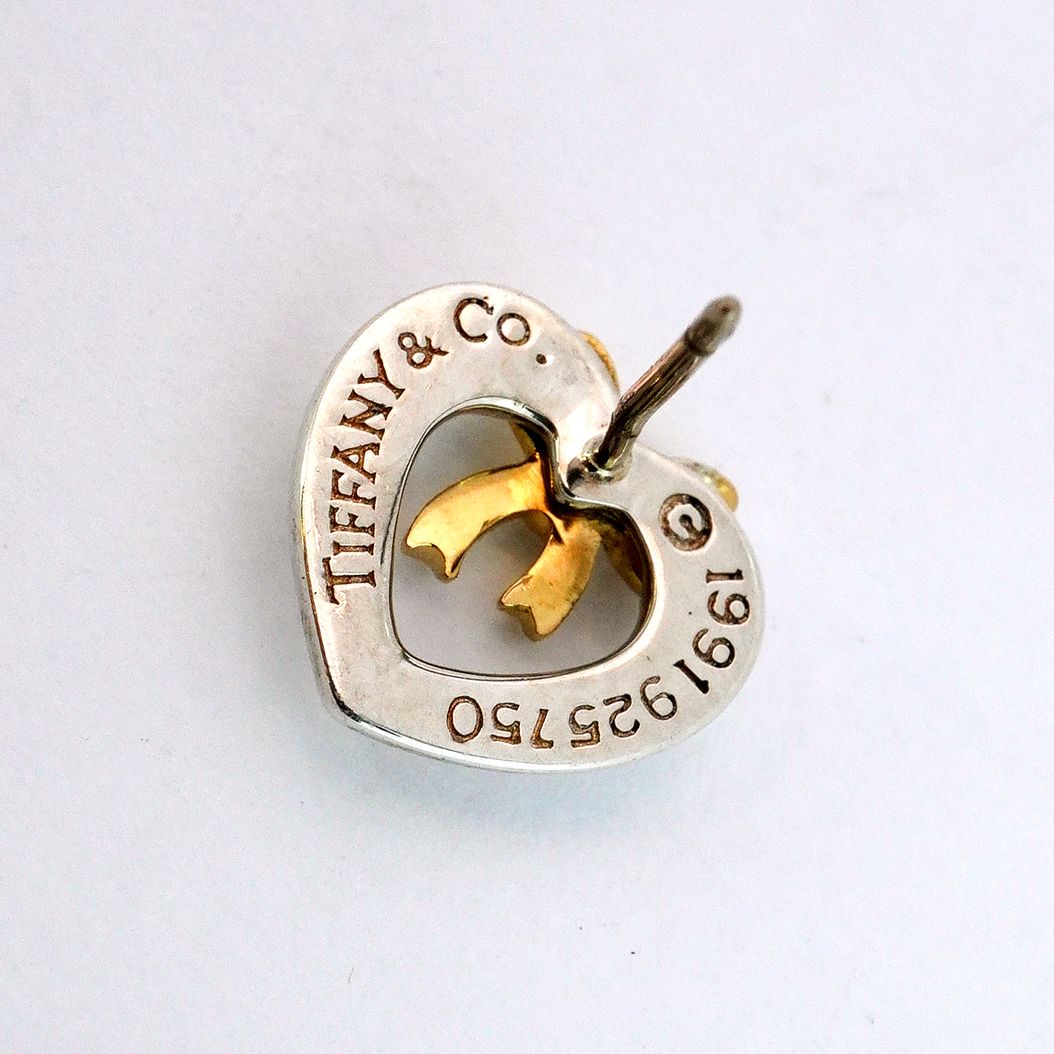 ティファニー ハート リボン シルバー925 K18イエローゴールド 6.5号【TIFFANY&Co./ティファニー】 ハートリボン リング・指輪