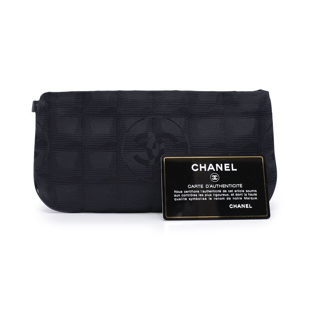 シャネル ポーチ ニュートラベルライン CHANEL 化粧ポーチ 黒 ブラック