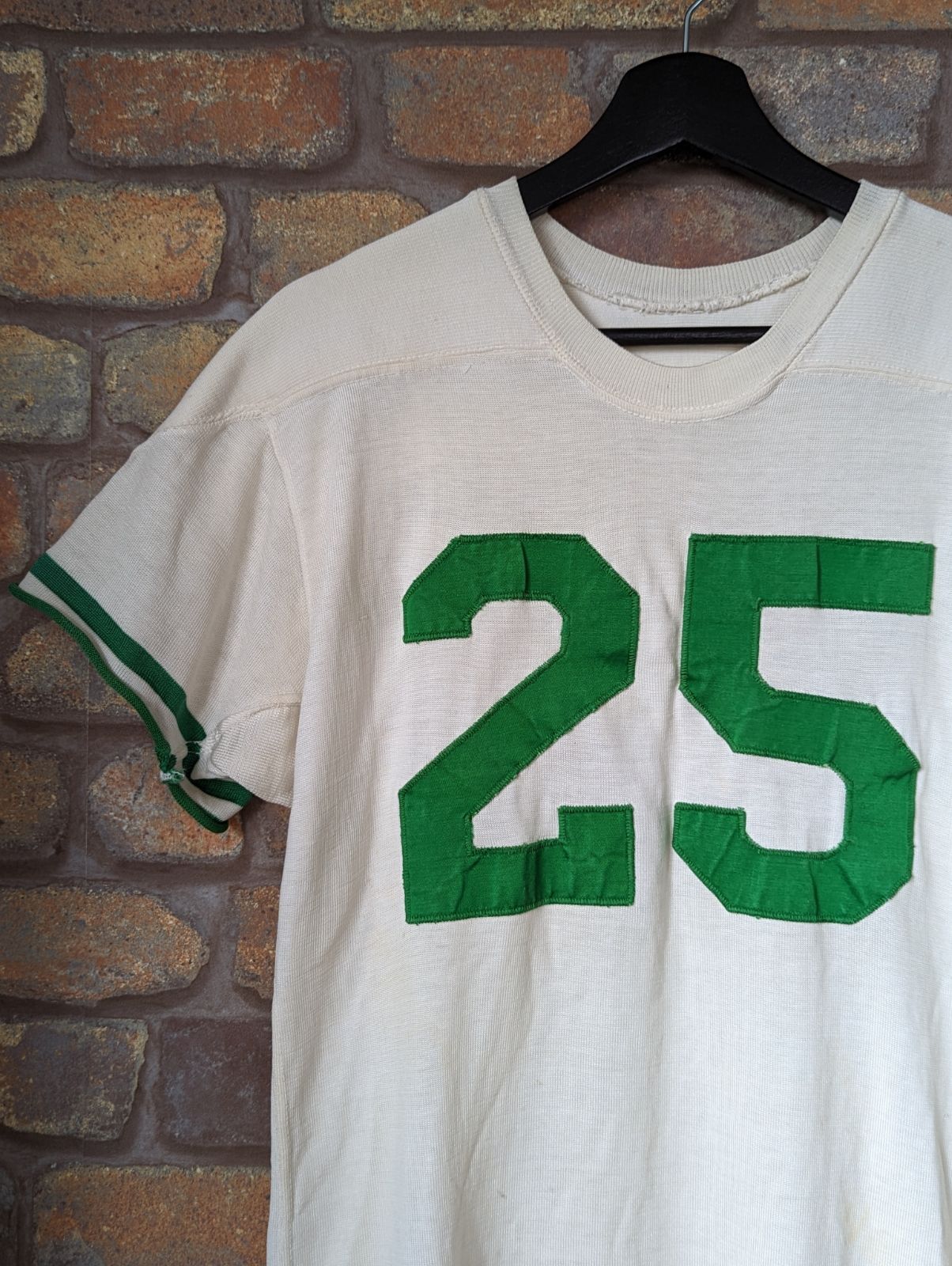 60s Spanjian】 Football T-Shirt RayonBlend Numbering Vintage 60 