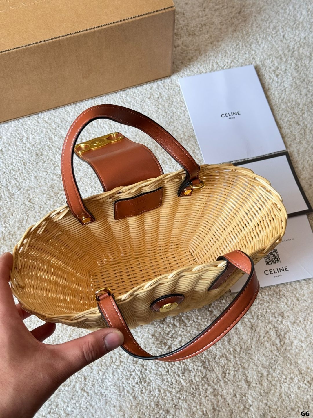 今日特価】CELINE Woven Basket Bag - ティーン クーフィン 柳