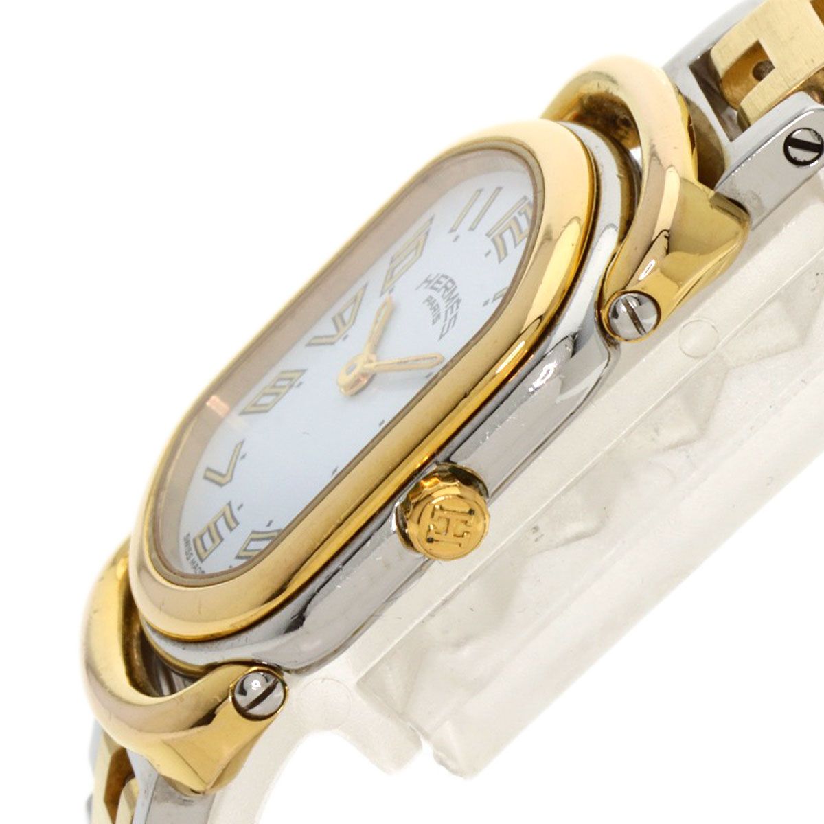 HERMES エルメス RA1.240 ラリー 旧ベルト 腕時計 SS SSxGP レディース