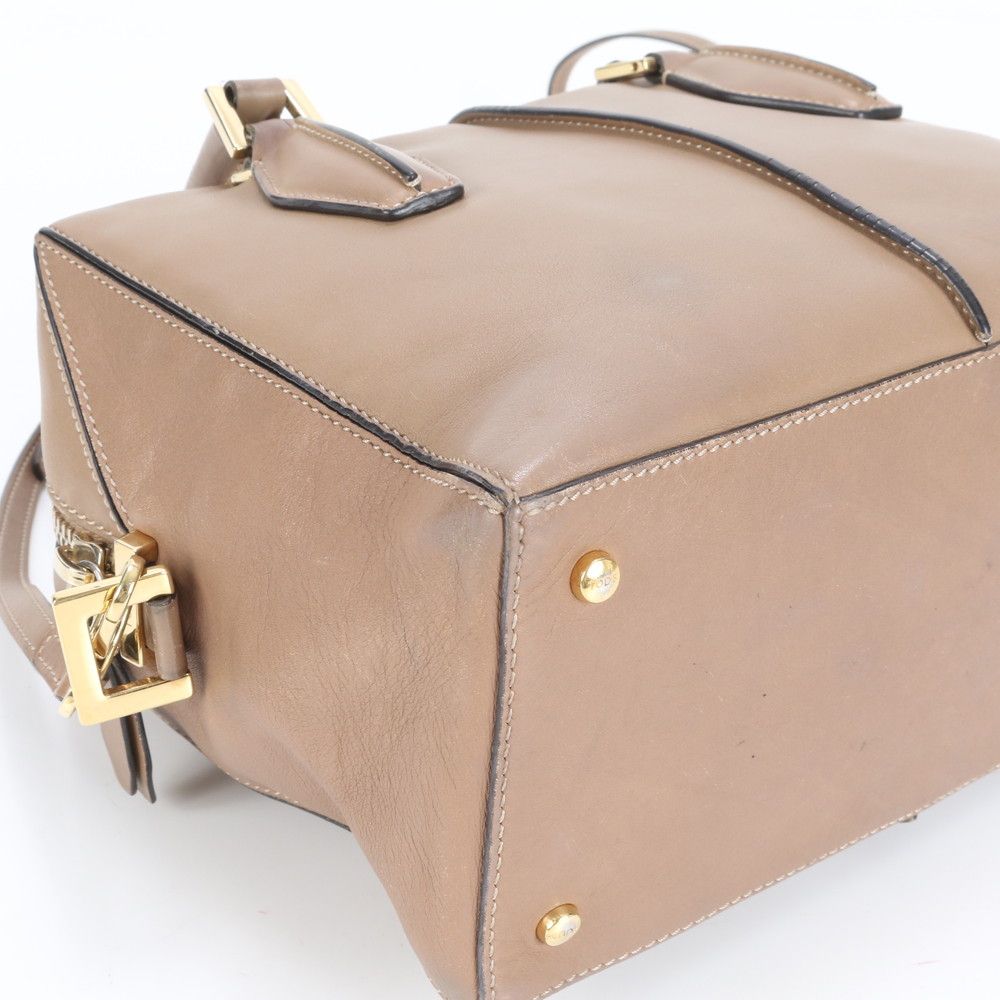 トッズ Dキューブ グレー レザー ハンドバッグ トッズ レザー グレー