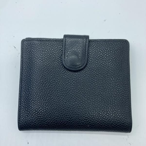 CHANEL ココマーク 二つ折り財布 ブラック 補修跡あり シャネル 19