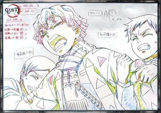 中古】ポスター B2原画ポスター 我妻善逸 「ワールドツアー上映 鬼滅の