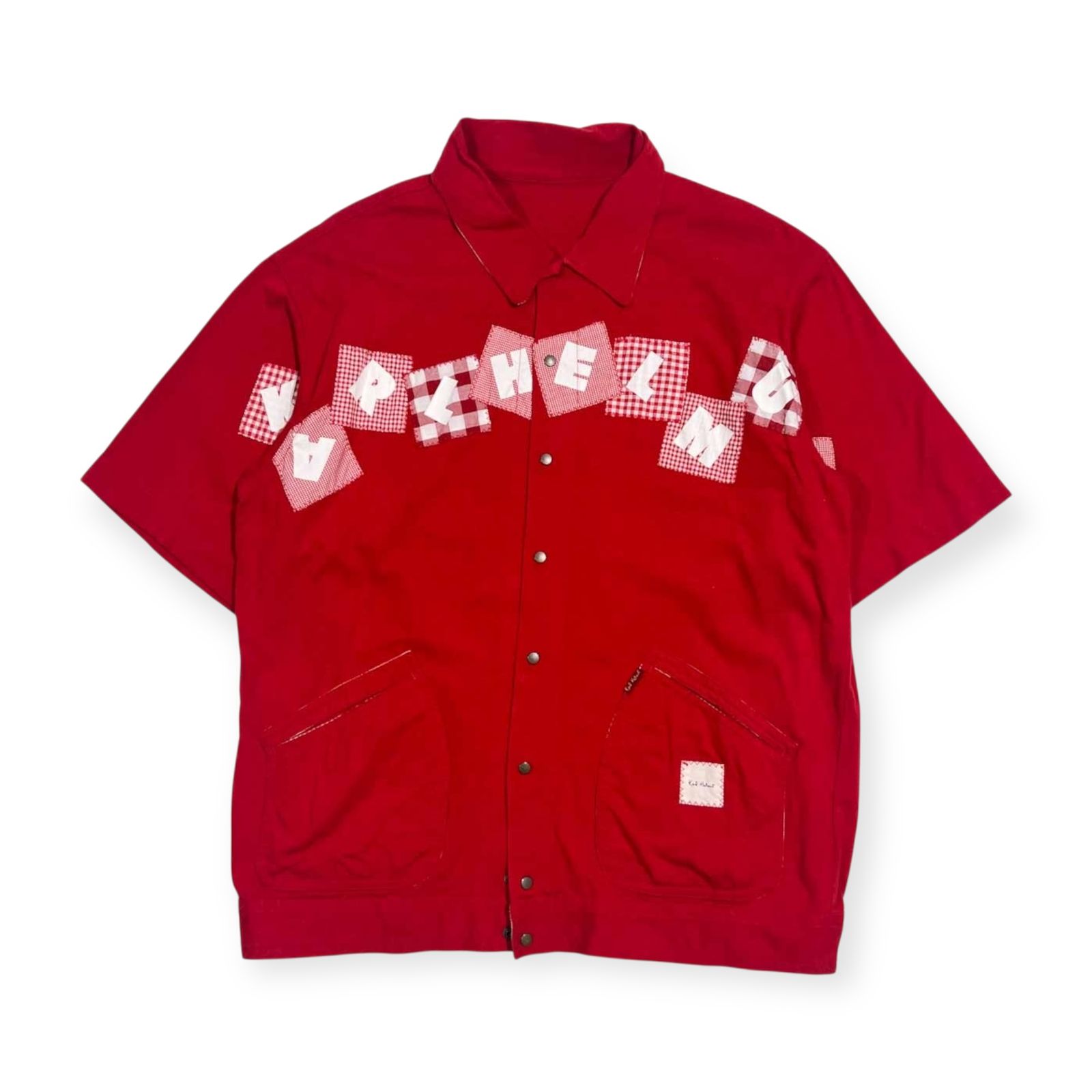 Karl Helmut カールヘルム パッチワーク風 半袖 シャツ