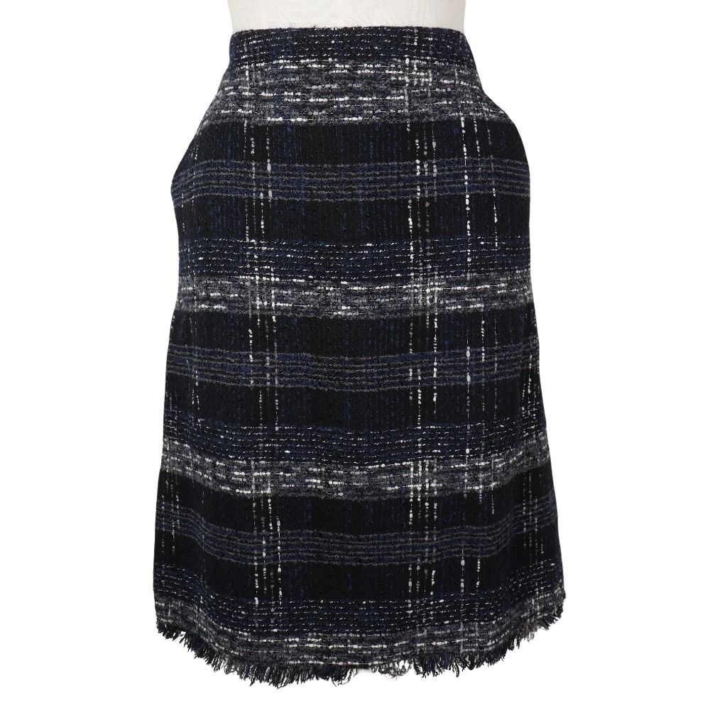 CHANEL シャネル ツイード 05P P26088V16545 コットン×ナイロン 黒|紺 レディース スカート