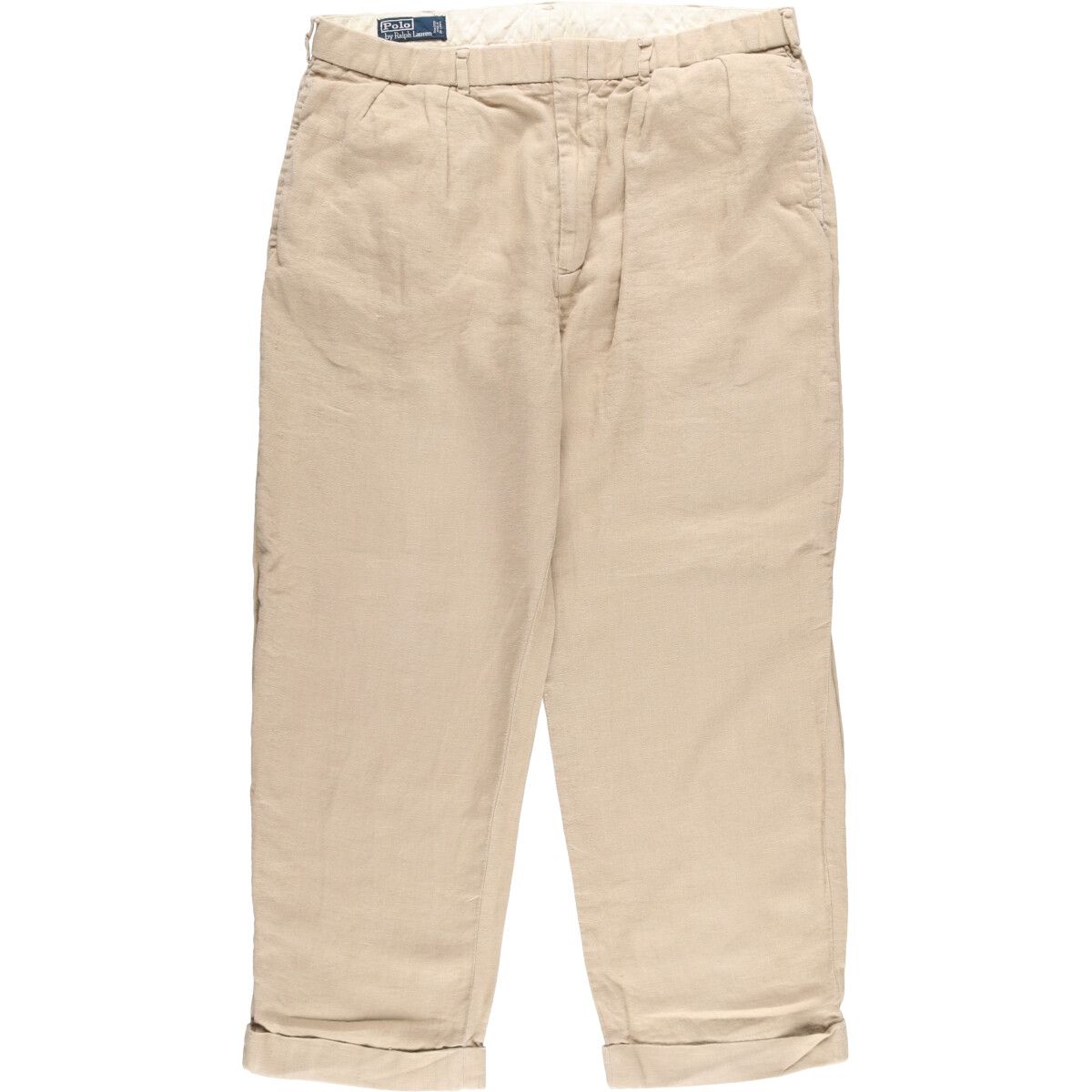 古着 ラルフローレン Ralph Lauren POLO by Ralph Lauren ツータック リネンパンツ スラックス メンズw36相当|eaa554170