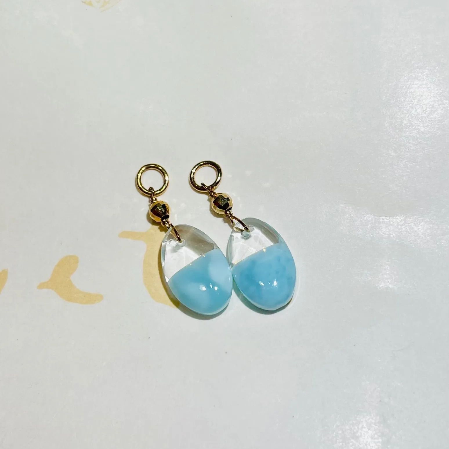 アガット10kラリマーチャーム agete アガット ピアスチャーム ラリマー K10 Amazon.co.jp: [アガット