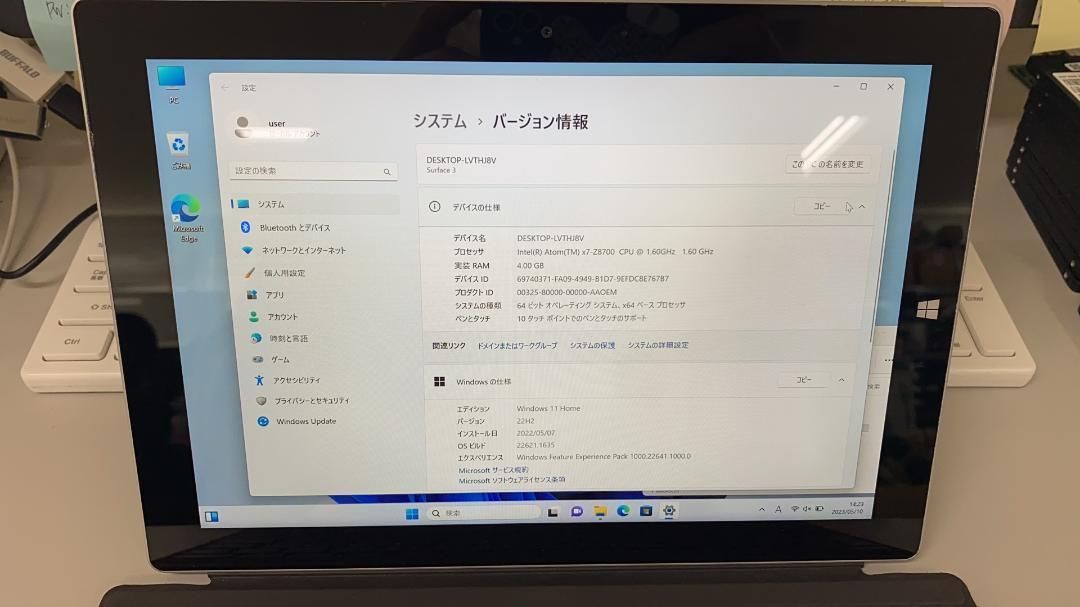 Surface3 simスロット有り 動作確認済み 4/128 - メルカリ