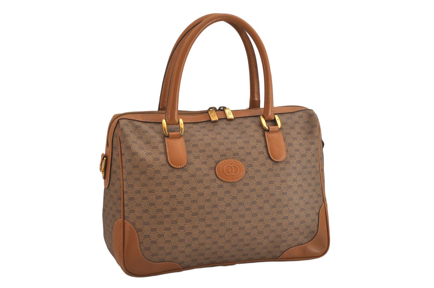 GUCCI グッチ ヴィンテージ マイクロGG ピーブイシー レザー