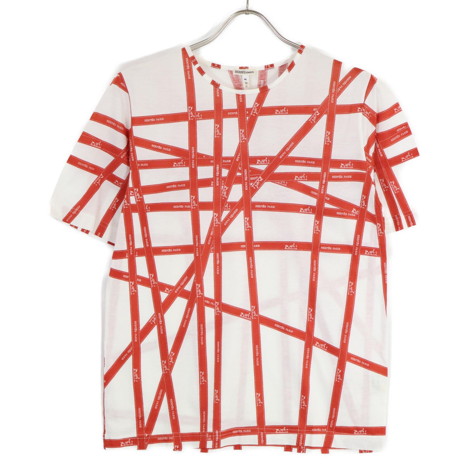 美品【HERMES】エルメス　ボルデュックリボン Tシャツ　M マルジェラ期 HERMES - HERMES エルメス マルジェラ期 リボン ボルデュック