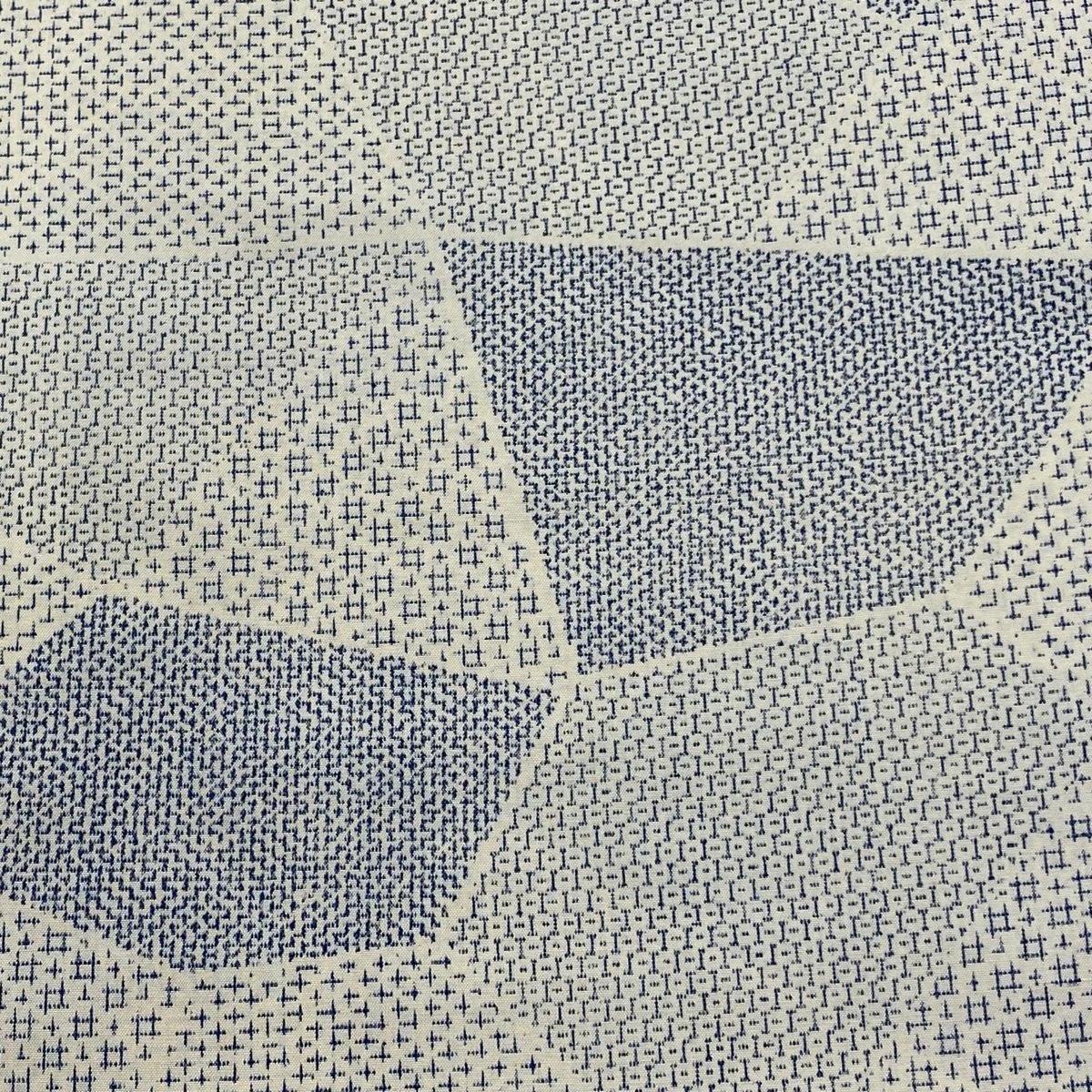 反物 秀品 紬 寄せ柄 絣柄 ベージュ 正絹