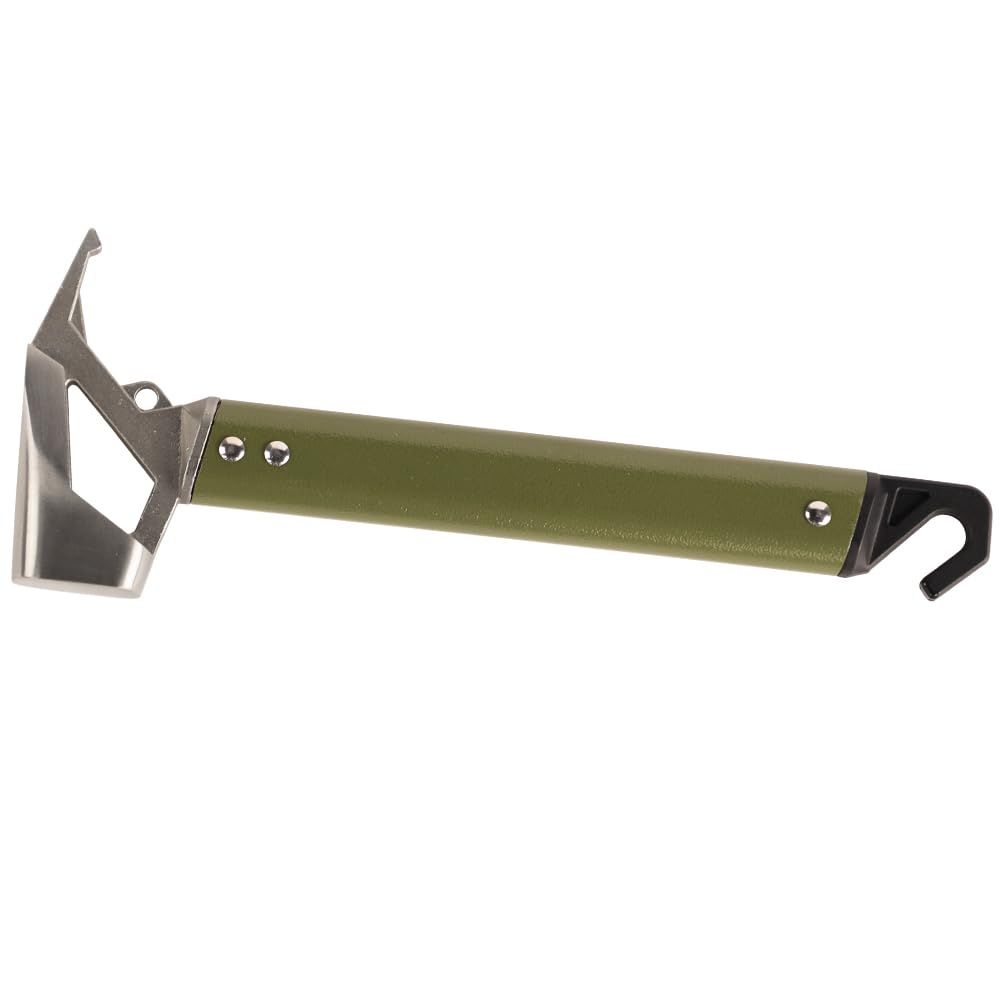 deerestステンレスペグハンマーSEVEN滑り止めハンドル金属製フック型ペグ打ちペグ抜き450 gテント-タープ設営撤収ツールキャンプアウトドアギア道具