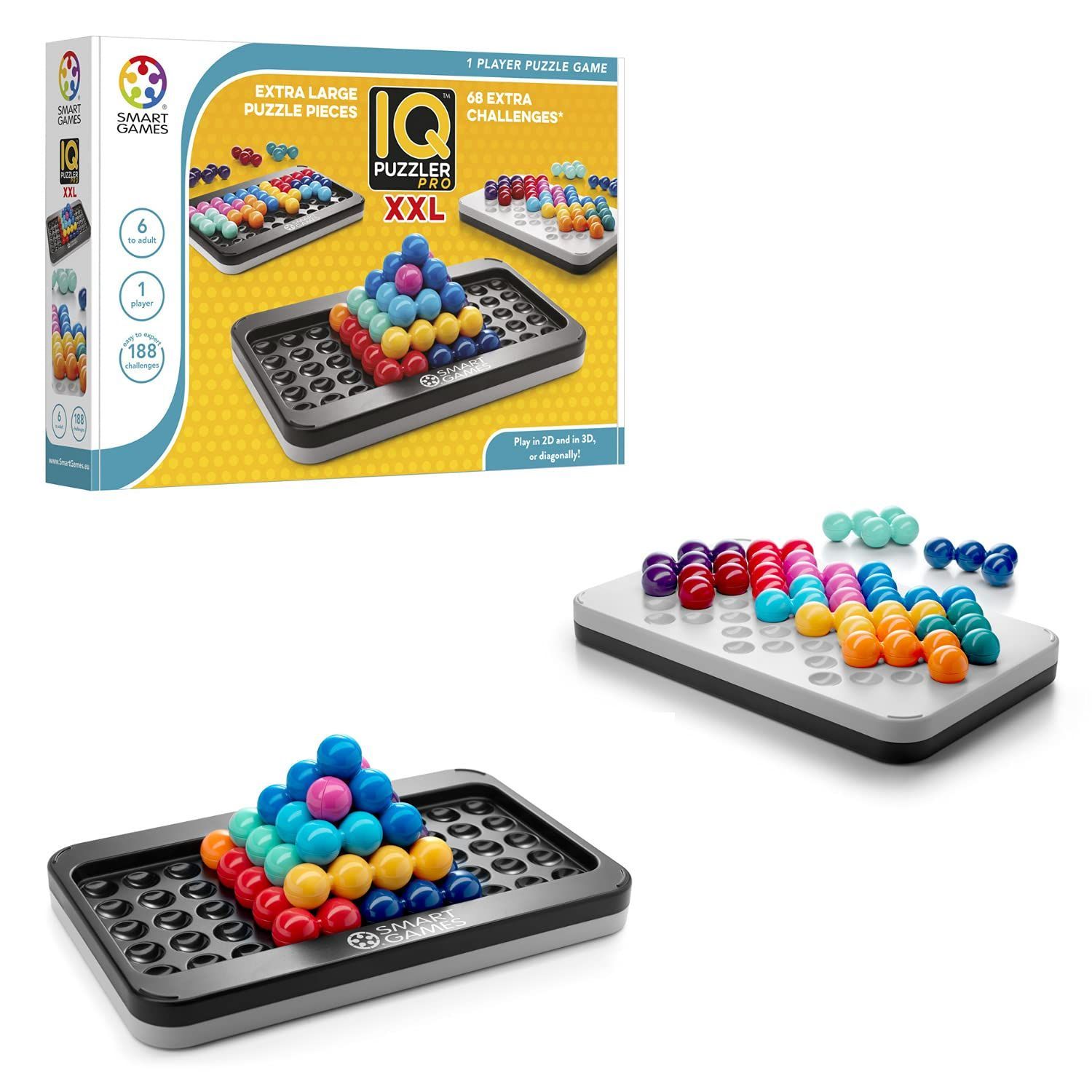 【特価商品】25.5cm x 41.5cm パズルゲーム SG455XL 脳トレ XXL IQパズラープロ 正規品 Games Smart SmartGames