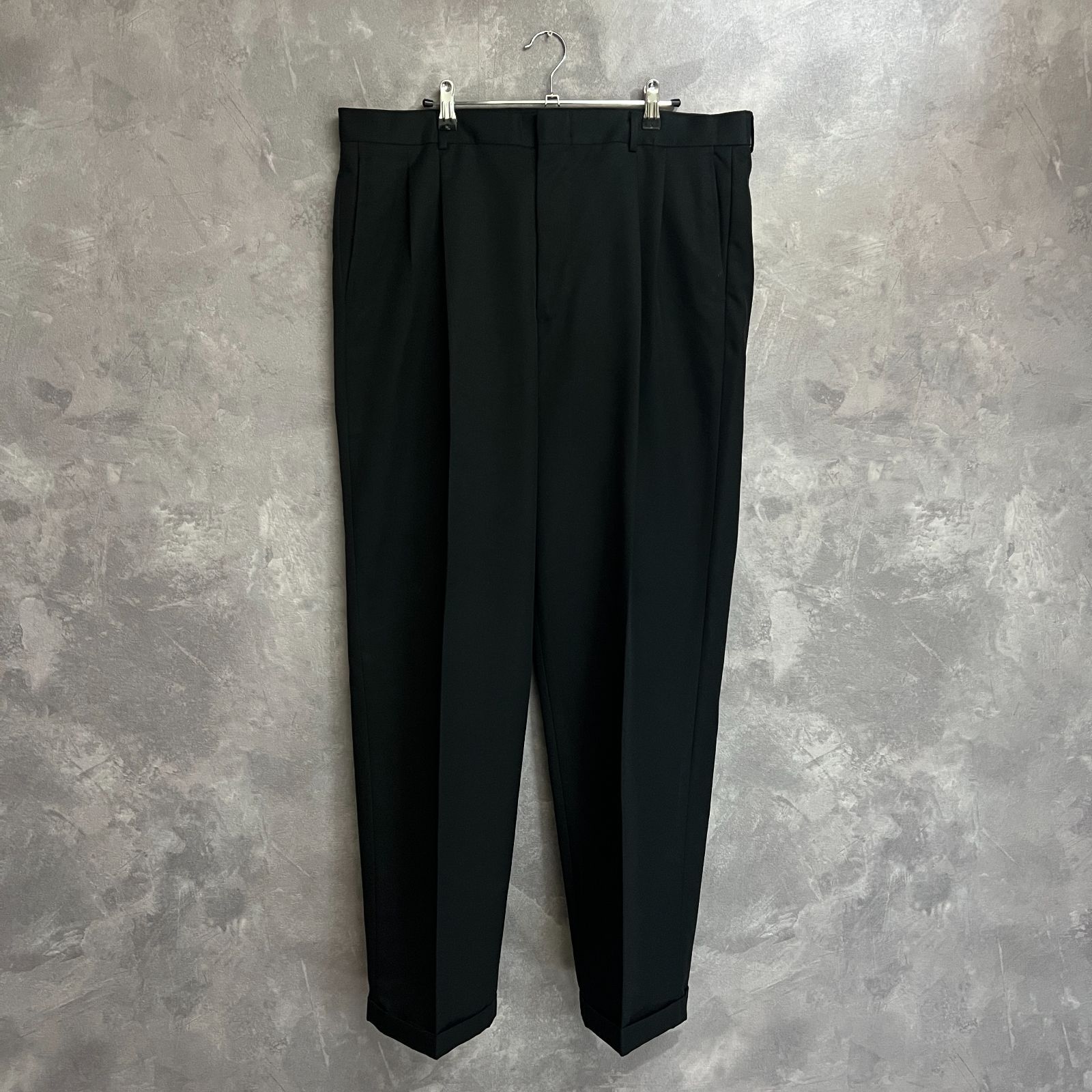 状態◎ 00’s PERRY ELLIS ブラック ワイドスラックス 00s PERRY ELLIS ワイドスラックス 黒 サイズ38×32 - メルカリ