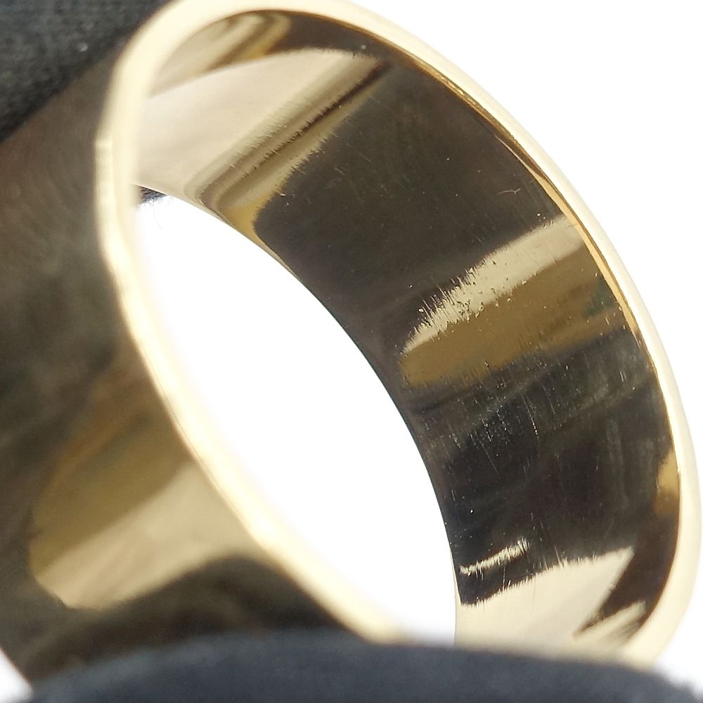 栄 ジュエリー 指輪 平打ちリング K18YG イエローゴールド 約12号 男性 女性 約5.8g 洗浄済 本体のみ KIN-KAAI_COM