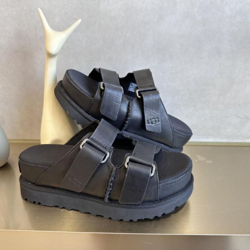 UGG 夏季レディースサンダル 厚底＆快適 露趾＆調整 なストラップ シンプルデザイン