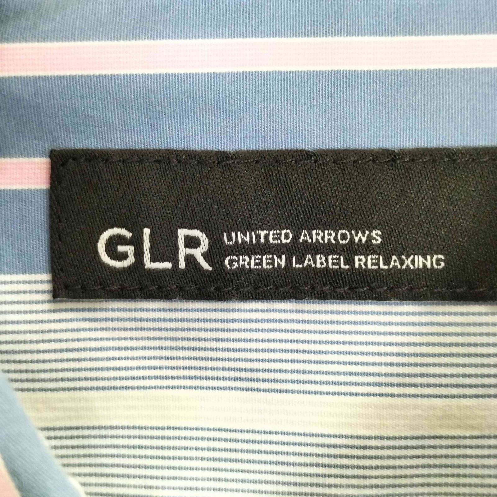 ユナイテッドアローズグリーンレーベルリラクシング UNITED ARROWS green label relaxing パネル ストライプ ジャストルーズ レギュラーカラー シャツ メンズ JPN：S 