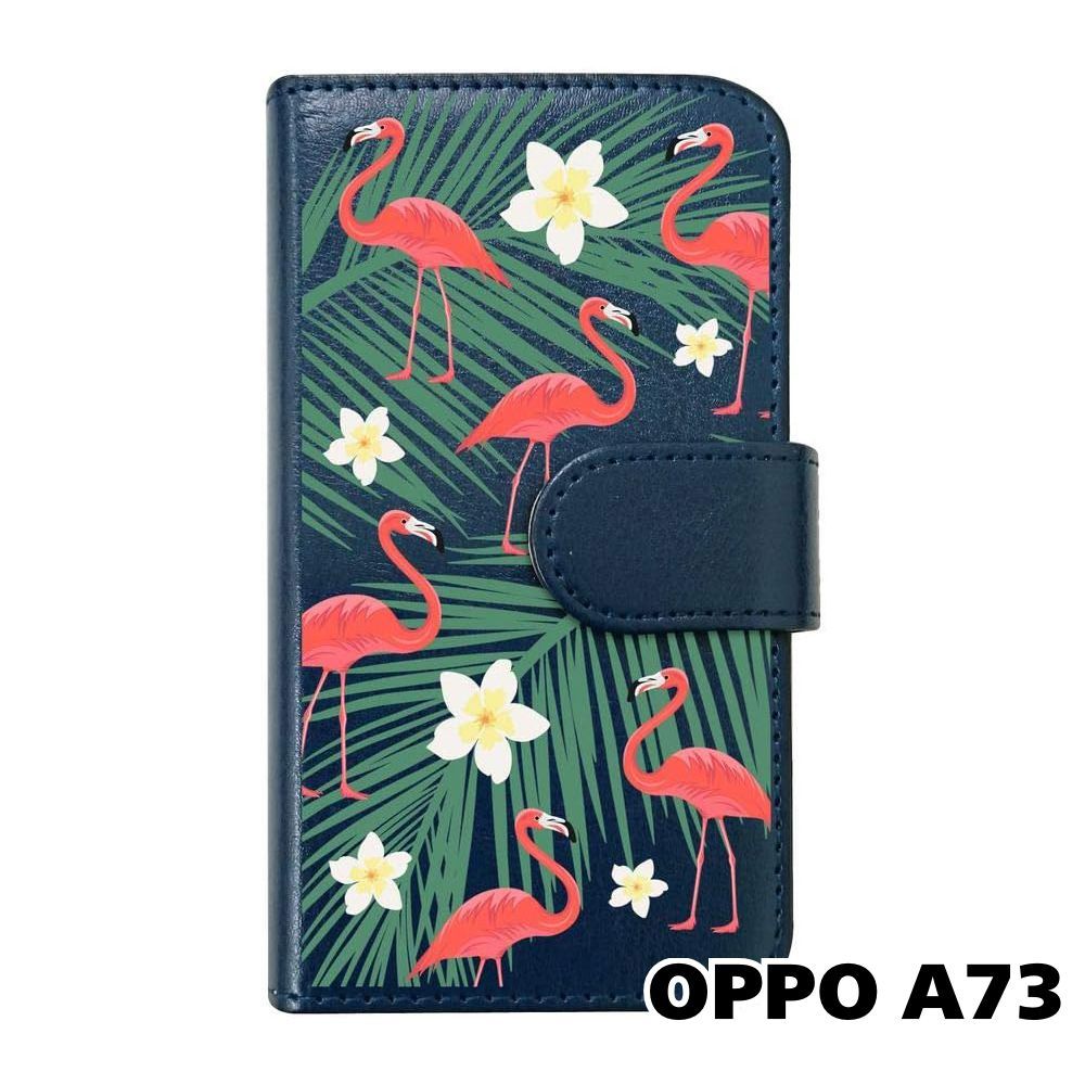 OPPOＡ73ネイビー　ケース付き スマホケース OPPO A73ケース 背面保護 オッポA73ケース リング