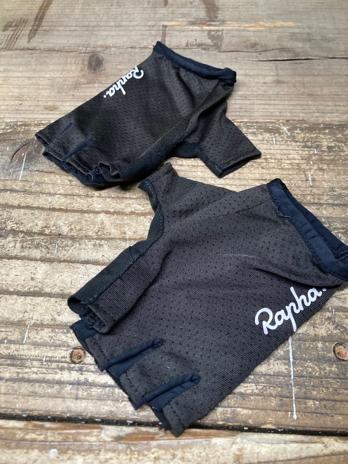 Rapha City Leather Mitts ブラック Sサイズ　ラファ JB118 ラファ Rapha CORE MITTS 指切り グローブ 黒 - メルカリ