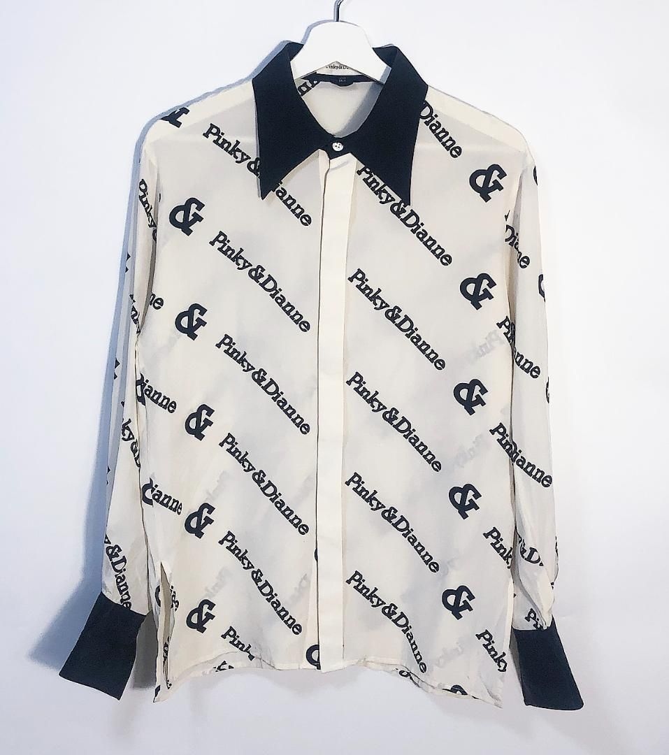 | ピンキーアンドダイアン シルク ロゴ L|S シャツ