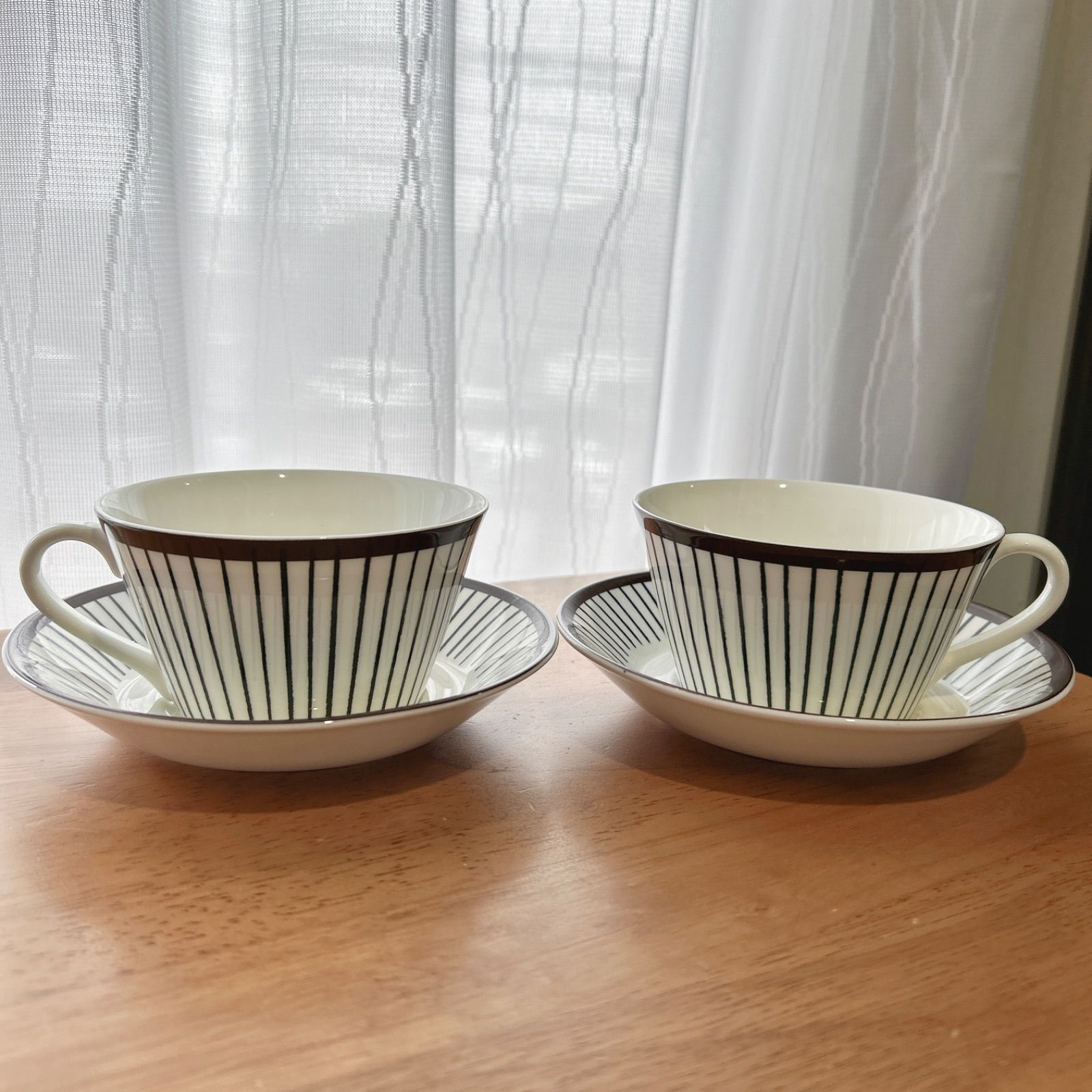 北欧 GUSTAVSBERG グスタフスベリ スピサリブ ティーカップ ソーサー ２客