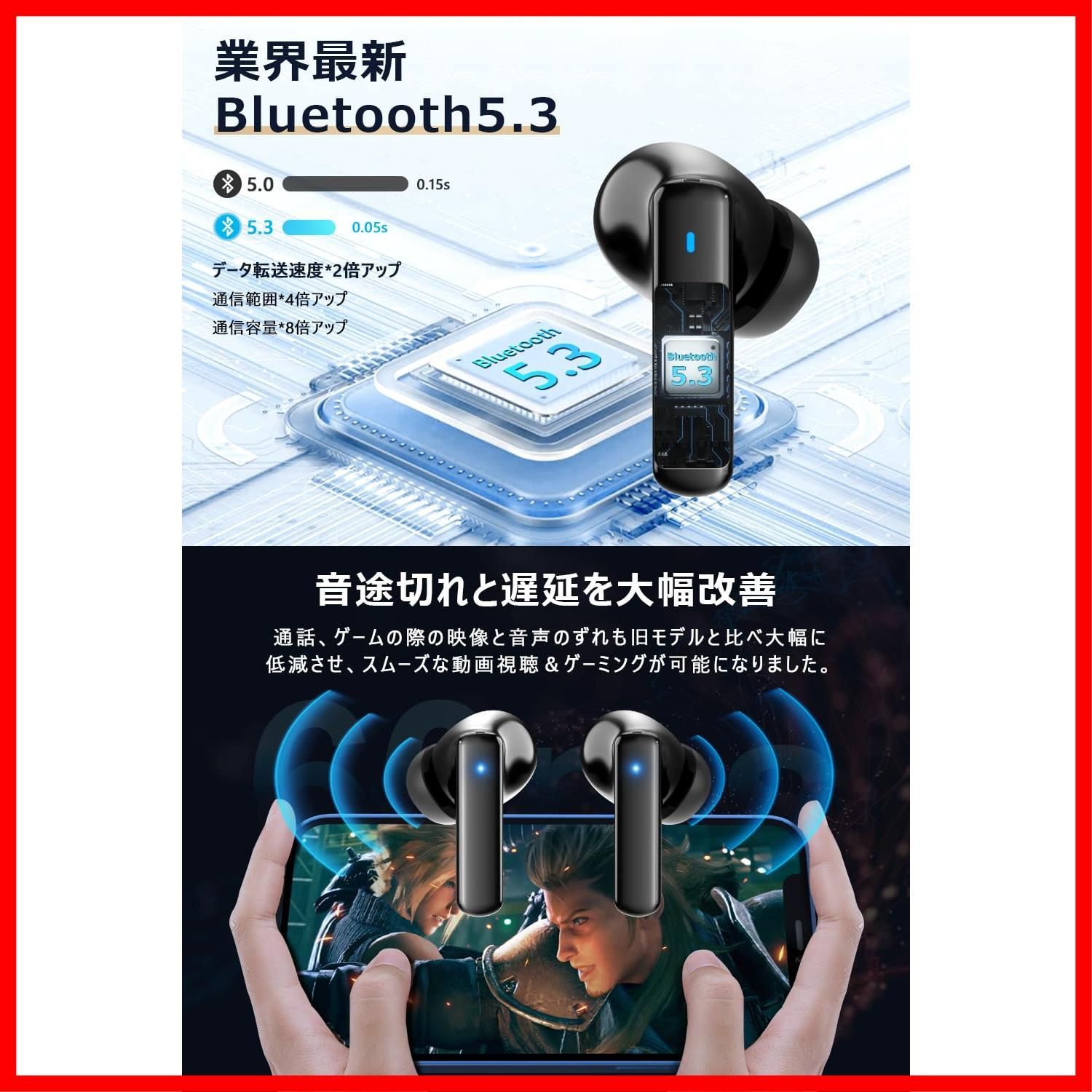 特価商品】【2024新設計 Bluetooth5.3技術 蓋を開けたら接続