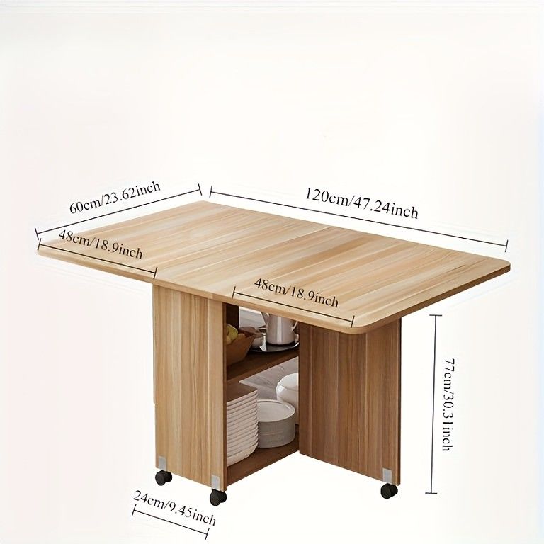 キャスター付 天然木使用