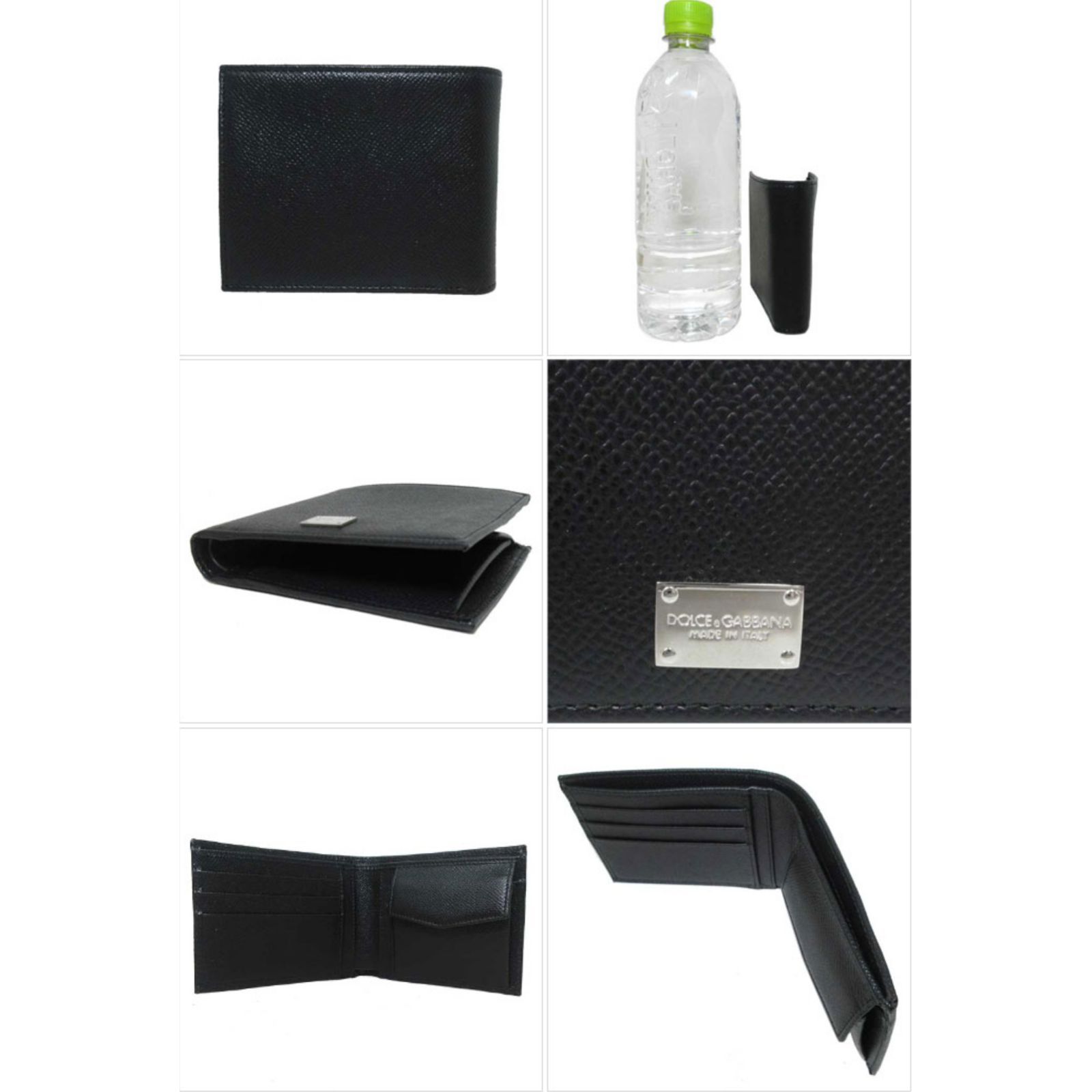 ドルチェ＆ガッバーナ 二つ折り財布 DOLCE&GABBANA 型押しレザー ロゴ ウォレット BP0457 B5373  80999(ブラック)アウトレット メンズ