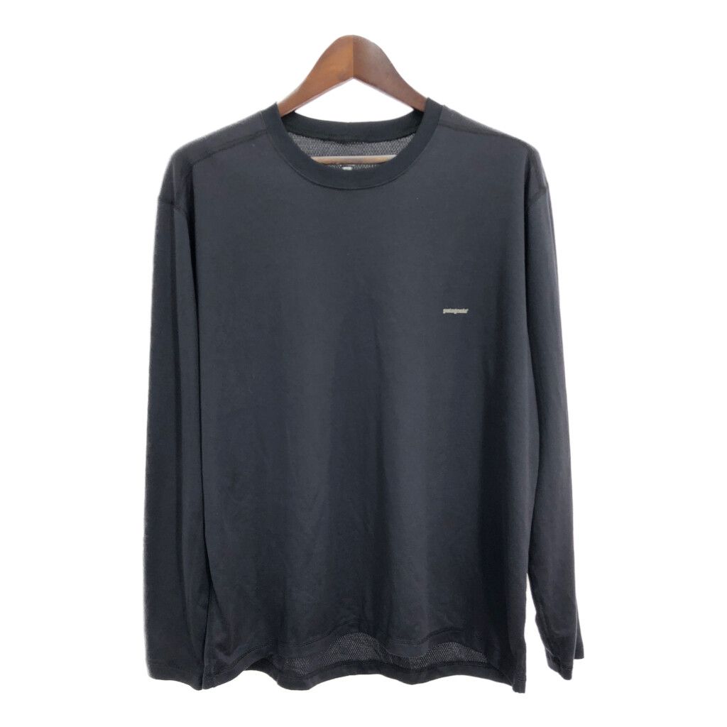 patagonia パタゴニア キャプリーン ドライＴシャツ アウトドア ブラック (メンズ XL) 中古 古着 R4088