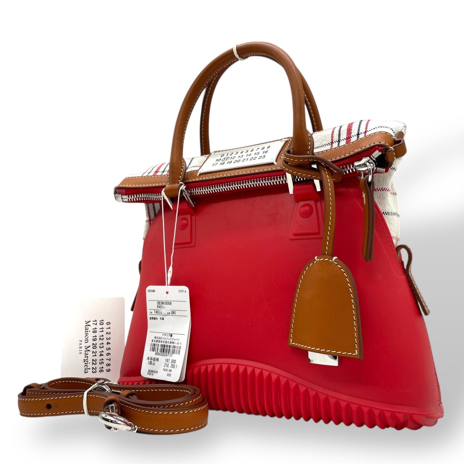 極美品 Maison Margiela マルジェラ 5AC 2WAY ハンドバッグ ミニ 極美品 Maison Margiela マルジェラ 5AC 2WAY ハンドバッグ ミニ