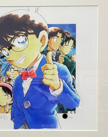 青山剛昌　直筆サインプリマグラフィ複製原画 青山剛昌先生直筆サイン入り プリマグラフィー 複製原画 - メルカリ