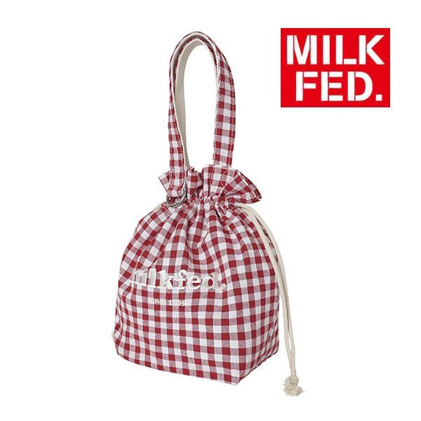 クーラーバッグ 保冷バッグ ミルクフェド MILKFED GINGHAM DRAWSTRING