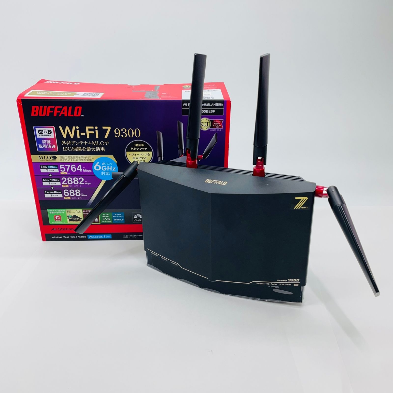 バッファローWi-Fiルーター　美品 美品BUFFALO Wi-Fiルーター WXR18000BE10P 無線LAN