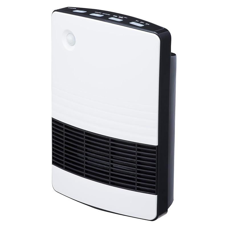 ユアサプライムス セラミックヒーター YA-S1270EM WK 人感センサー 1200W 電気ファンヒーター オフタイマー 1
