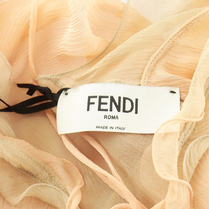 フェンディ FENDI 22年製 CAMICIA CHIFFON CREPON シャツ ブラウス 